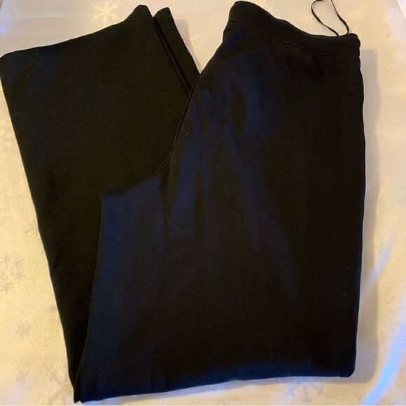 Jones New York Sport Pants Black Wide Leg High Waist Drawstring Sz Petite LP - Picture 3 of 3